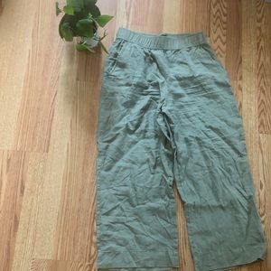 Tahari cropped linen pants